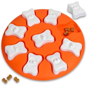 image:imageOutward Hound by Nina Ottosson Dog Brick  Interactive Treat Puzzle Enrichment Toy Level2 IntermediateDog Smart Orange